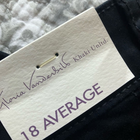 Gloria Vanderbilt straight leg khaki pants size 18 black - Picture 3 of 4